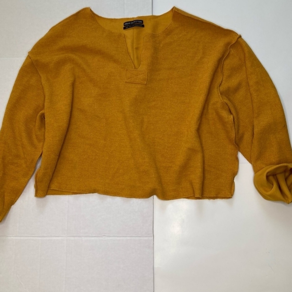 Urban Outfitters Mustard Yellow Cropped Sweater